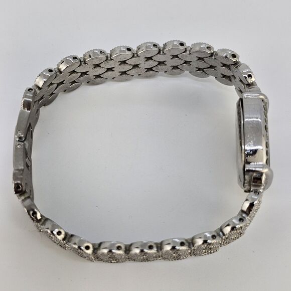 Gruen Women's Watch 18MM Gray Dial Gray Bracelet Band 6" New Battery - Picture 10 of 13